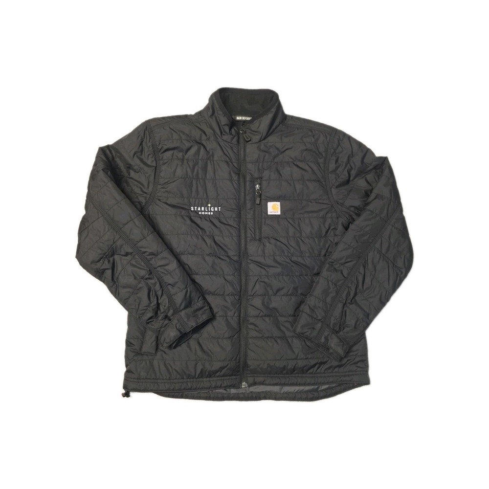 Carhartt Gilliam Nylon Rain Defender Black Mens Size M Full Zip Quilted Jacket